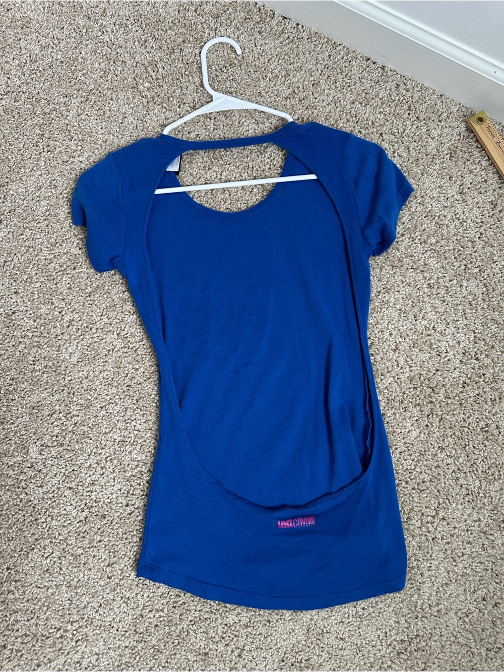 Just Cavalli Blue Heart Graphic Tee - Picture 8 of 9